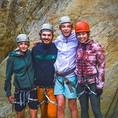 santa-barbara-outdoor-adventure-1-400x Young family of four getting ready for their rock climbing adventure