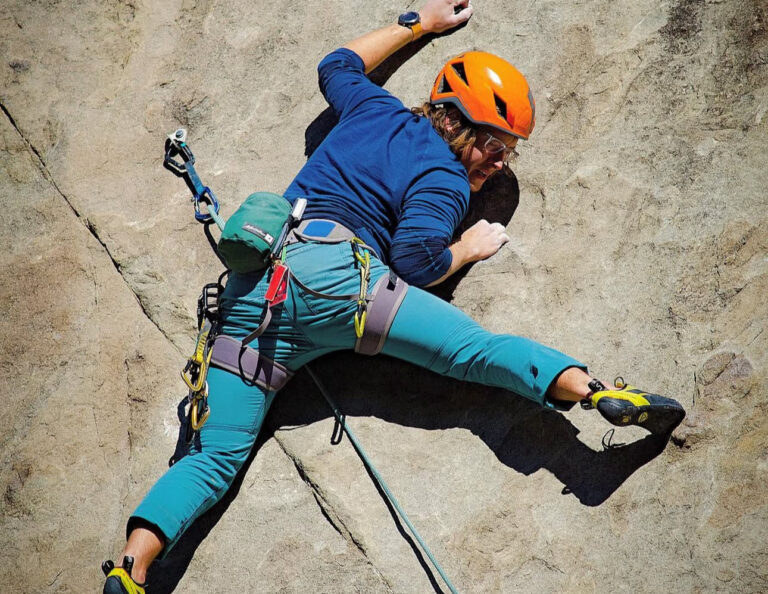 guest leading a sport climb near Santa Barbara